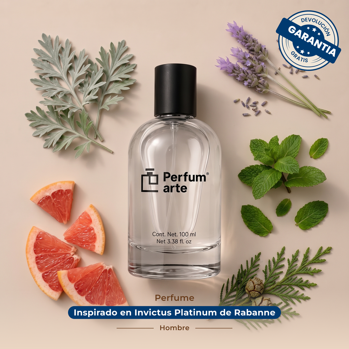 Perfume Inspirado en Invictus Platinum de Rabanne Hombre