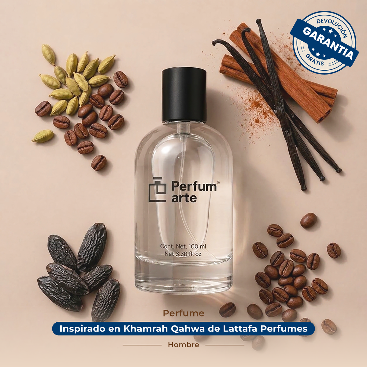 Perfume Inspirado en Khamrah Qahwa de Lattafa Perfumes Hombre