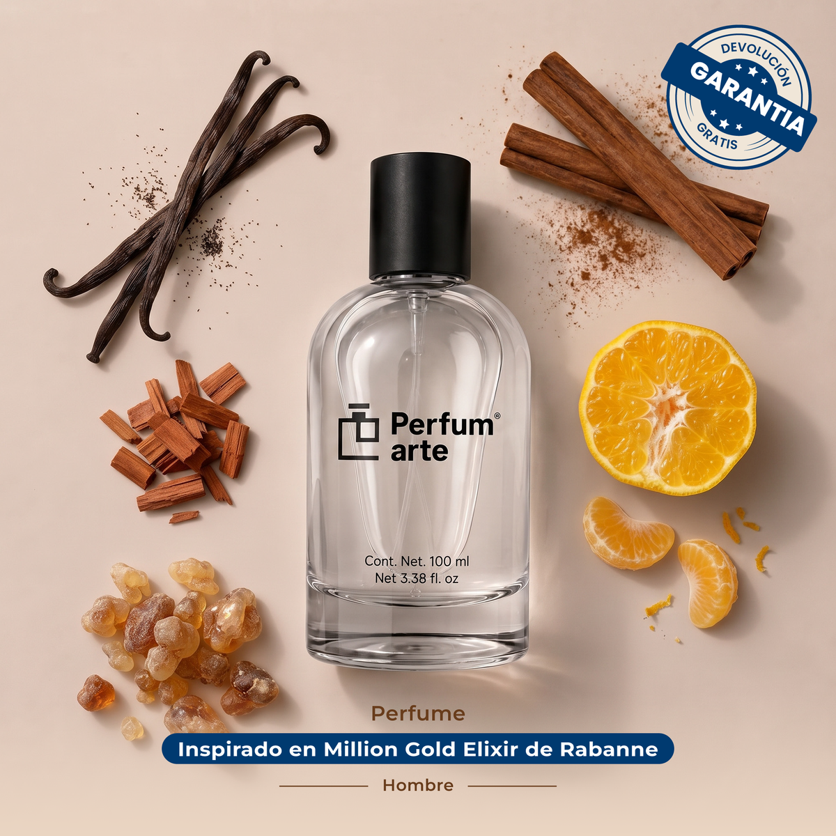 Perfume Inspirado en Million Gold Elixir de Rabanne Hombre y Mujer