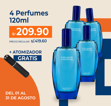 4x120 ml - Carlos + Atomizador de regalo (Sin perfume)