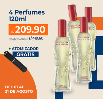 4x120 ml - Imelda + Atomizador de regalo (Sin perfume)