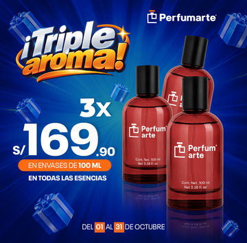 3x100 ml Perfumarte Rojo